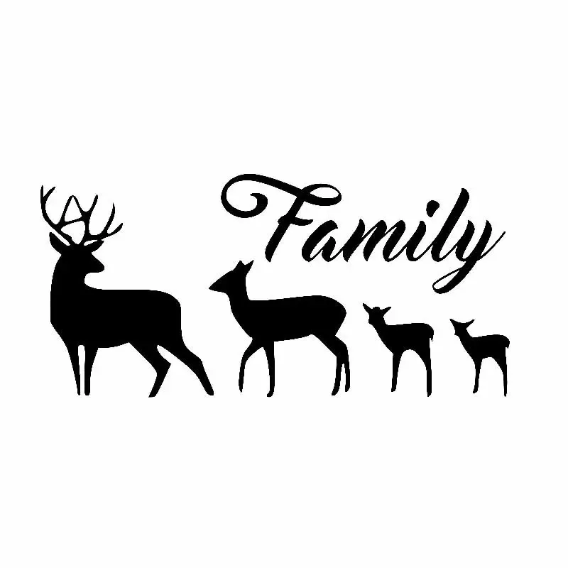 

Self-adhesive sticker colour Four Deer Family Vinyl Art Car Sticker Decal 16.4CMX7.8CM PVC KK