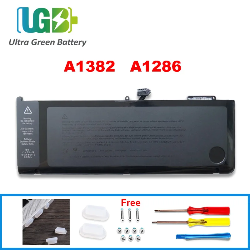 

UGB New A1382 battery For Apple MacBook Pro 15" A1286 2011 2012 Version MC721 MC723 MC847 MD318 MD322 MD103 MD104