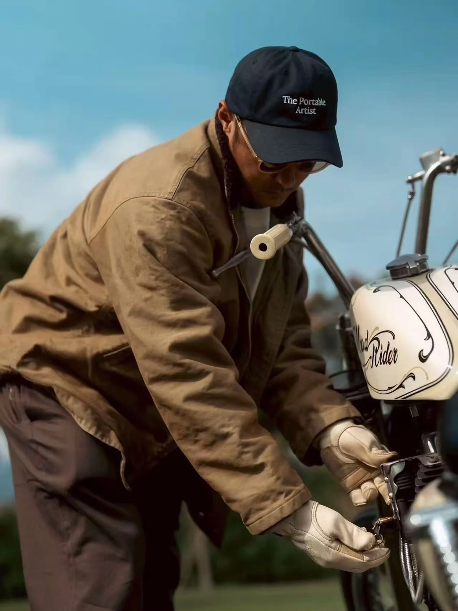 

MADN VTG N De Jaet Lamb Velvet Casual Workwear Thiened Long Sve Zipper Closure Men's Coat Chinese Production