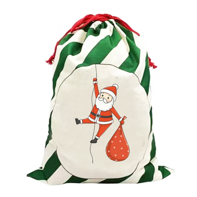 Santa Sacks Drawstring Sacos para Sublimação, Tamanho Grande, Buffalo Plaid Sublimation, Christmas Blanks, Top Selling, Frete Grátis, 2Pcs