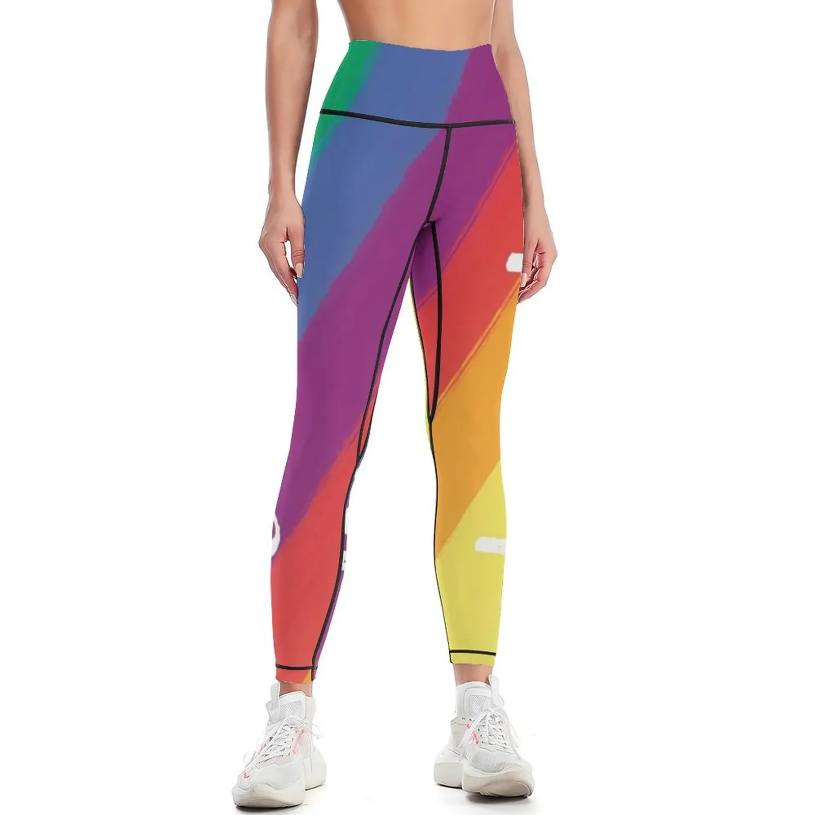 

Love is love - Rainbow flag pride and equality Leggings gym's clothing gym pants Women's fitness Womens Leggings