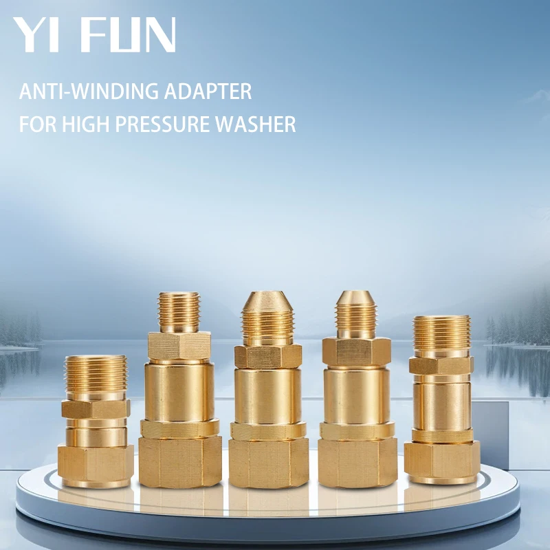 Anti Winding Adapter For High Pressure Washer Connect Wash Gun Tail To Hose Prevent Pipe From Knotting Car Accessory