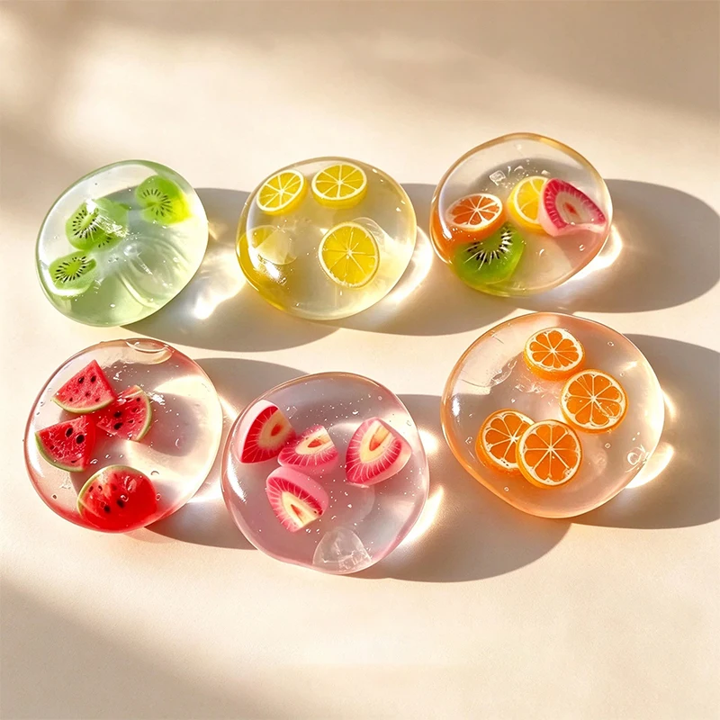 Soft Fruit Squishy Toy Moldable Stress Ball Squeeze Toy Stress Relief ASMR Sensory Fidget Toy No-rebound Decompression Toy Gifts