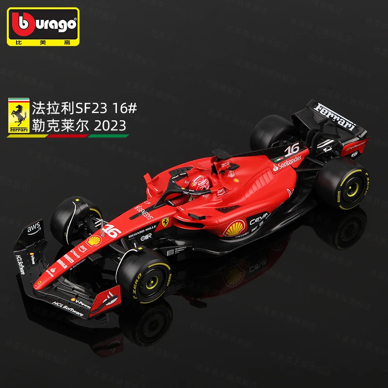 Bburago 1:18 2023 Ferrari SF23 #16 #55 F1 Racing Formula Car Static Diecast Alloy Model Car