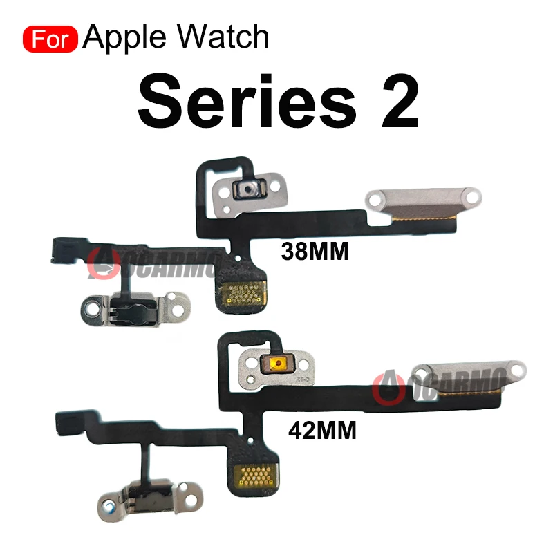 For Apple Watch Series 6 5 4 3 2 1 Series SE1 Series6 40mm 38MM 42mm 44mm Power On OFF With Microphone Flex Cable Repair Part