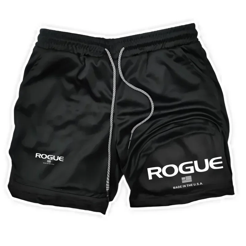 

Rogue Gyms Фитнес-шорты Мужская летняя спортивная одежда 2 в 1, двухслойные компрессионные шорты, мужские спортивные костюмы, спортивные шорты для бега
