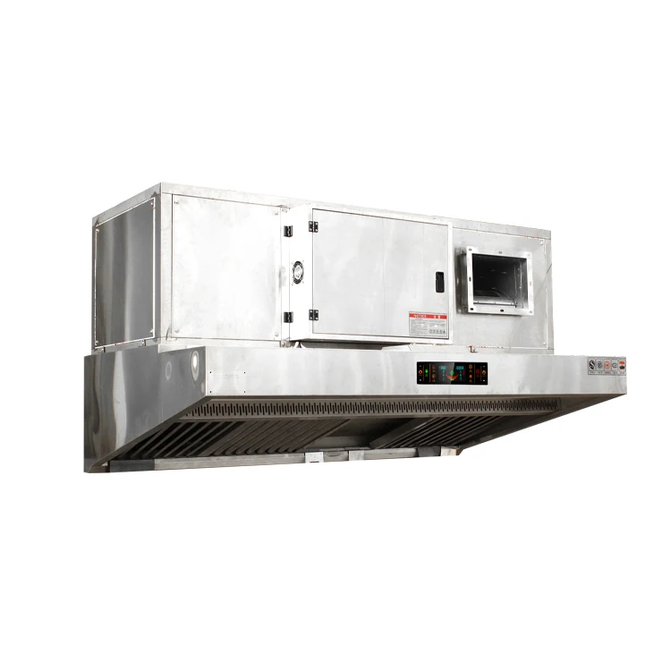 Kitchen Exhaust Hood with ESP Electrostatic Air Purifier Built in Customized Commercial Restaurant Equipment