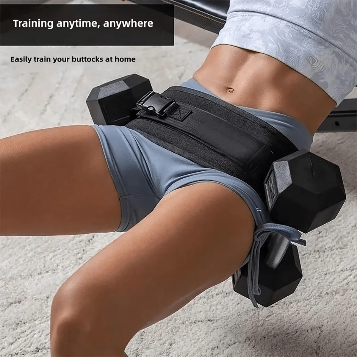 Glute Bridge Resistance Band, Dumbbell Glute Kickback Resistance Band, Portable Weighted Training Band, Unisex Booty Fitness Band, Dynamic Assistance Band, Fitness Accessories, Sports, Gym, Home Workout, Fitness Equipment, Home Training