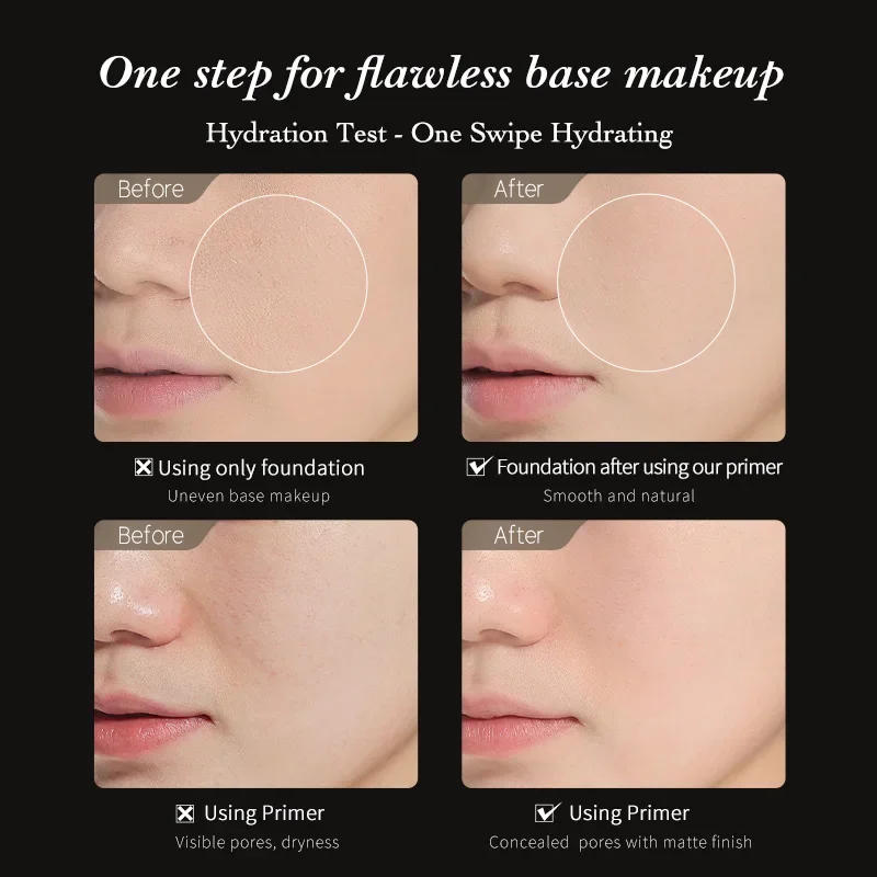 Flower Knows Little Angel Series 50g Dewy Hydrating Primer Moisturizing Pre Cream Oil Control Makeup Holding AntiClogging Powder