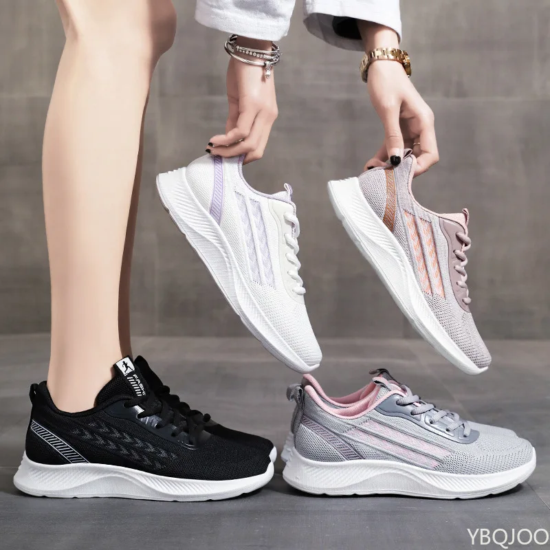 

2025 Large Size Autumn Fashion Breathable Lightweight Casual Comfortable Women's Shoes Versatile Flat Shoes Sports Women's Shoes