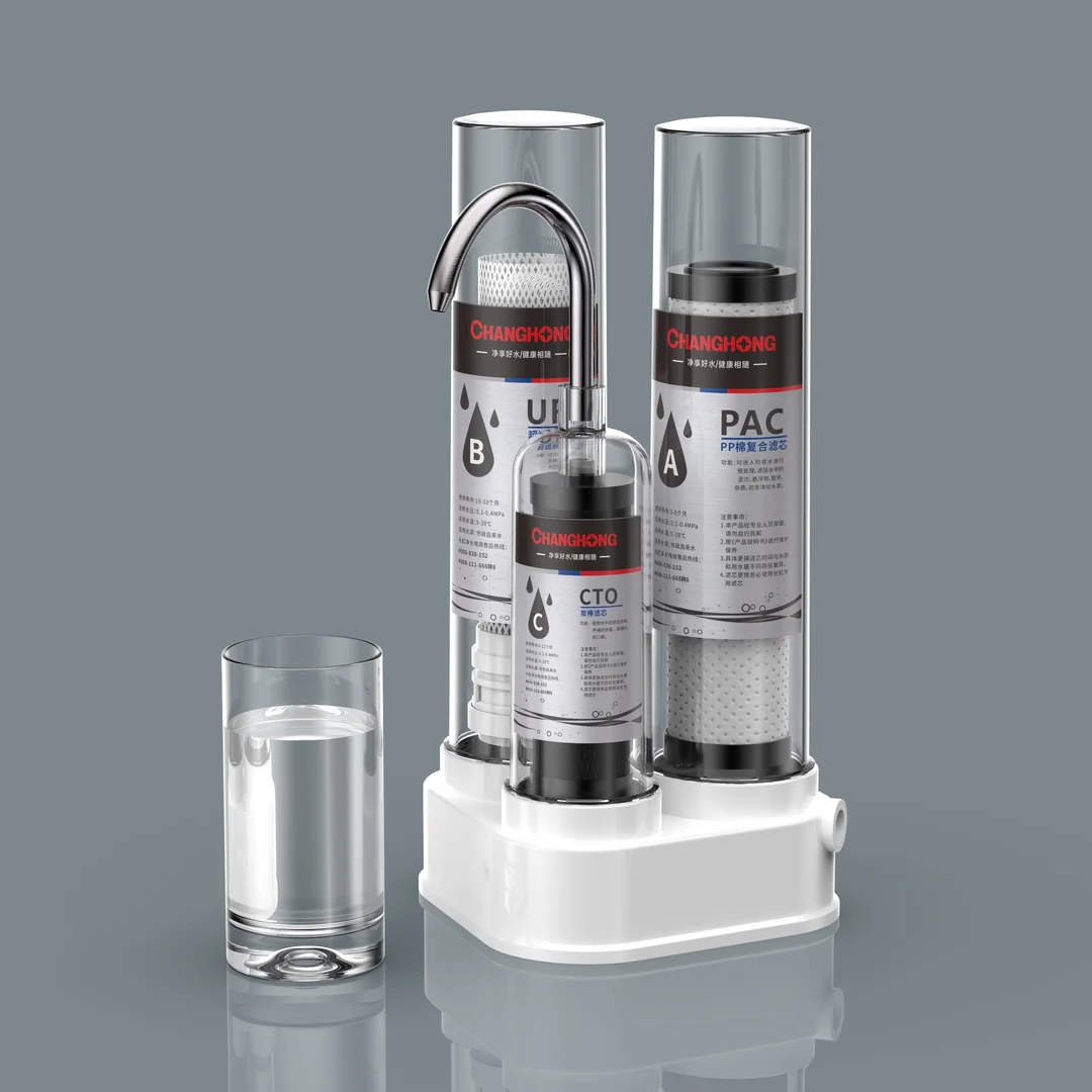 Commercial, Activated Carbon Water Purification System, Stainless Steel,Drinking Water Filter, 3-stage Ultrafiltration Membrane