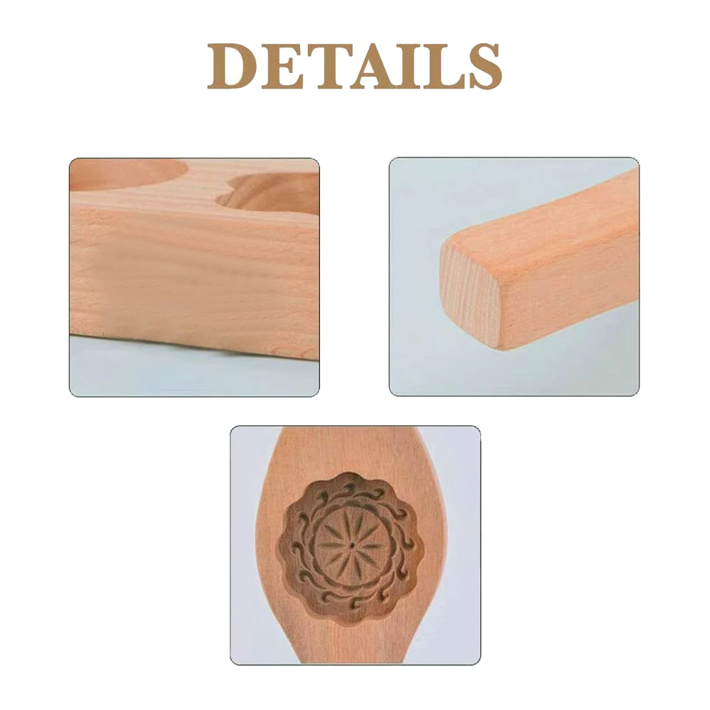 AA83 Wooden Moon Cake Mold Pastry Mold Baking Tool for Making Mung Bean Cake Mold Chocolate Mold Cake Decors