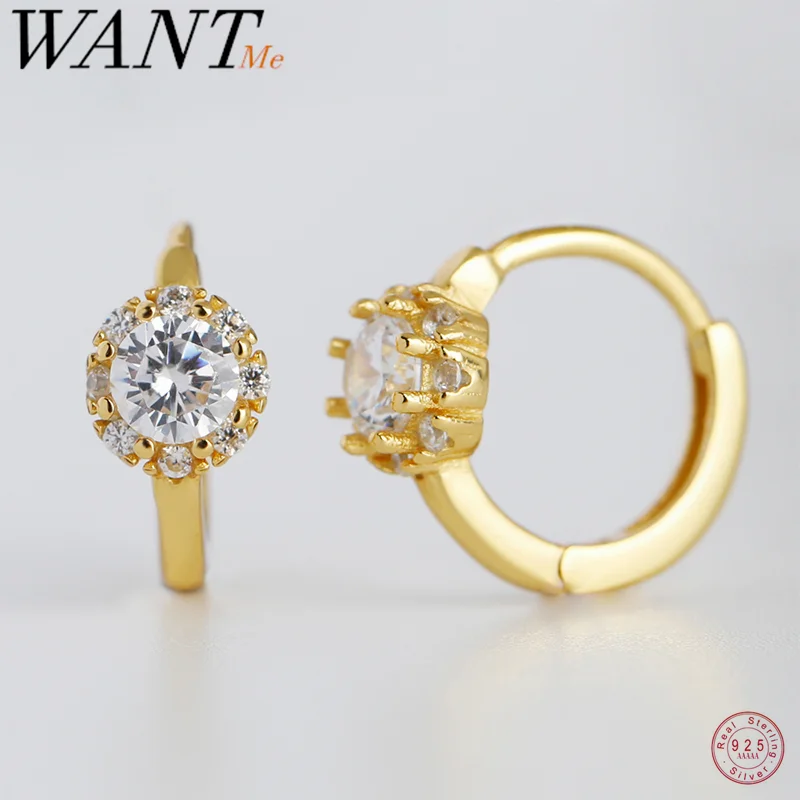 

WANTME стерлингового серебра 925 пробы, роскошные серьги-кольца с блестящим цирконием для женщин, модные элегантные подвески, ювелирные изделия для свадебной вечеринки, подарок