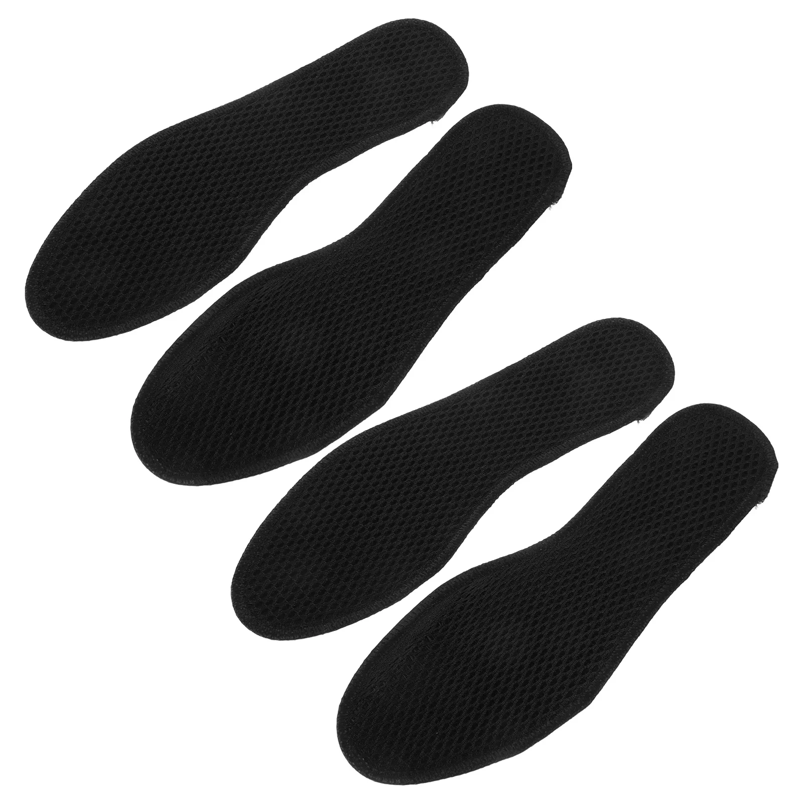 

2Pairs Bamboo Charcoal Foot Care Insoles Black Size 43 Odor Control Breathable Shoe Pads Durable Deodorant Cushion for Sports