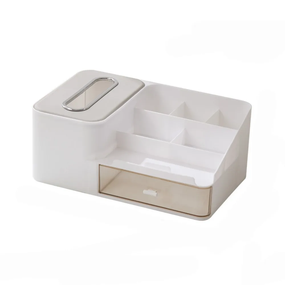 

Large Capacity Desktop Storage Box Dustproof Reusable Cosmetics Storage Case Space Saving Plastic Sundry Storage Basket Kitchen