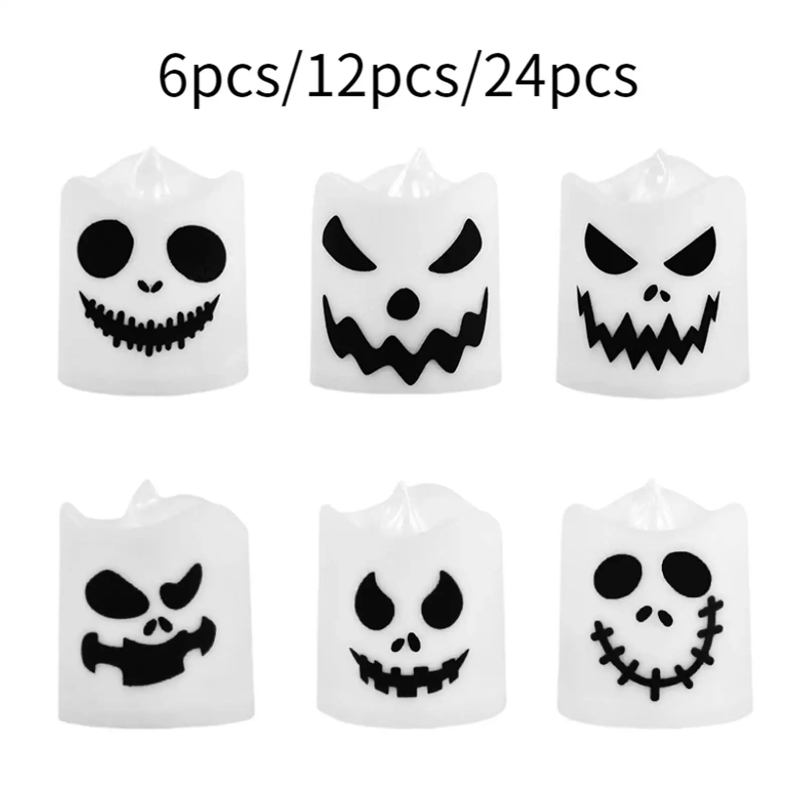 LED Tealight Candles Farmhouse Gift Festival Halloween Ghost Candle Lights