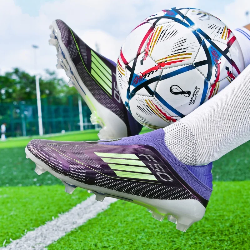 New Men Soccer Shoes Match Football Boots Sport Boys Adult Long Spikes Training Outdoor Cleats Breathable Non Slip Comfortable