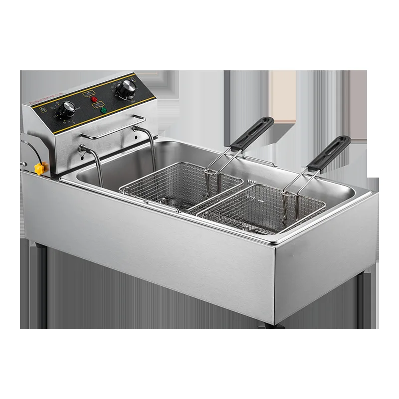 

Constant temperature fryer, commercial double cylinder electric fryer, large capacity