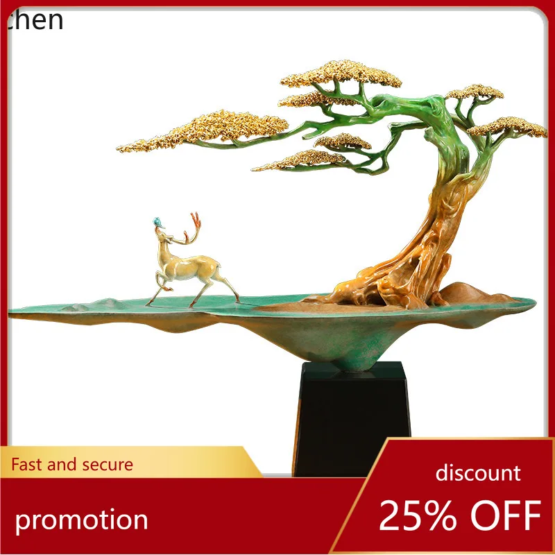 

CZ Office Living Room Home Decorations Chinese Style All Copper Ox Crafts Bullish Opening Gifts