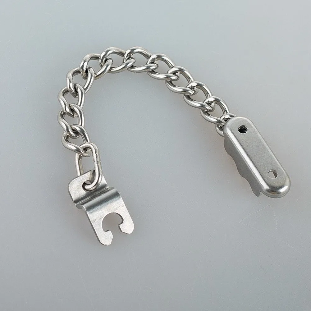 Stainless Steel Chain Lock 18.5CM With Keys For Aluminum PVC Sliding Casement Frames Home Security Safety Door Accessories