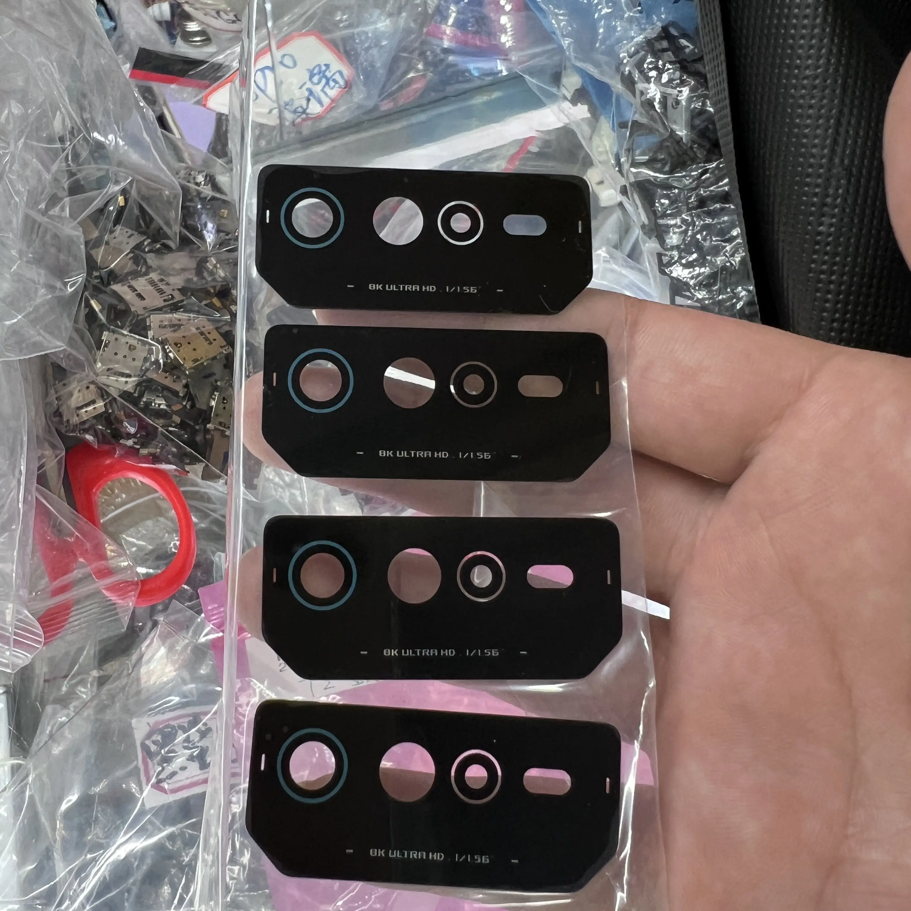 Battery Back Cover For Asus ROG Phone 6 / ROG 6D AI2203 Rear Housing Door Case Lid + Camera Frame Glass Lens + Sticker