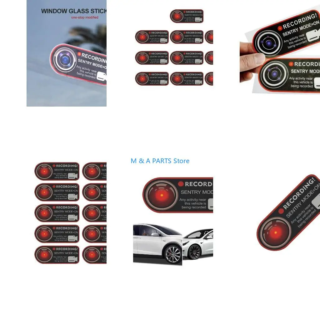 U1JF Vehicle Surveillances Decal Alert System Car Sticker with Remote Mobile Monitoring Simple Installs for Enhances Security