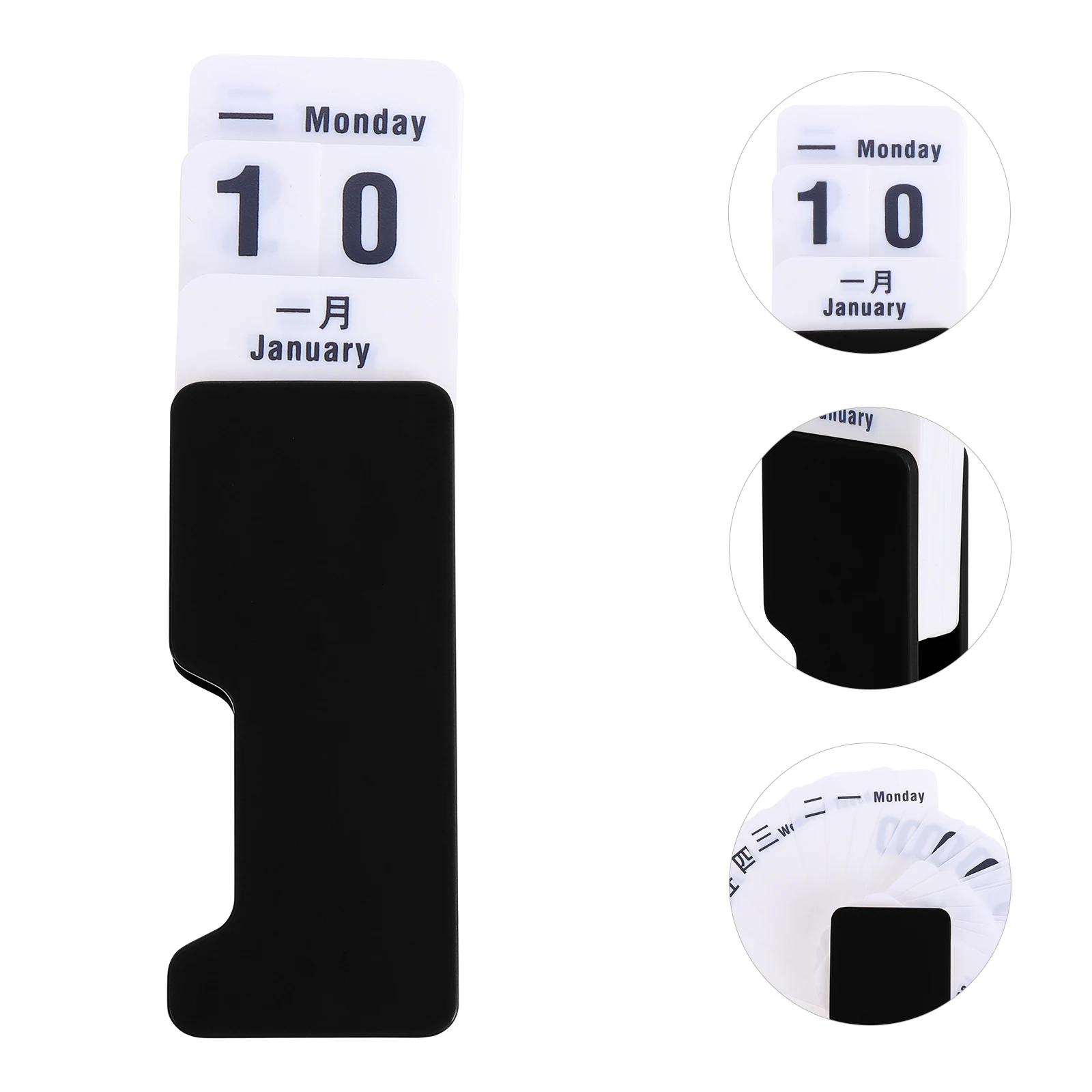 

1 Piece Plastic Tabletop Calendar Manual Turning Creative Nordic Style Perpetual Calendar Desktop Decor For Home Office Dorm