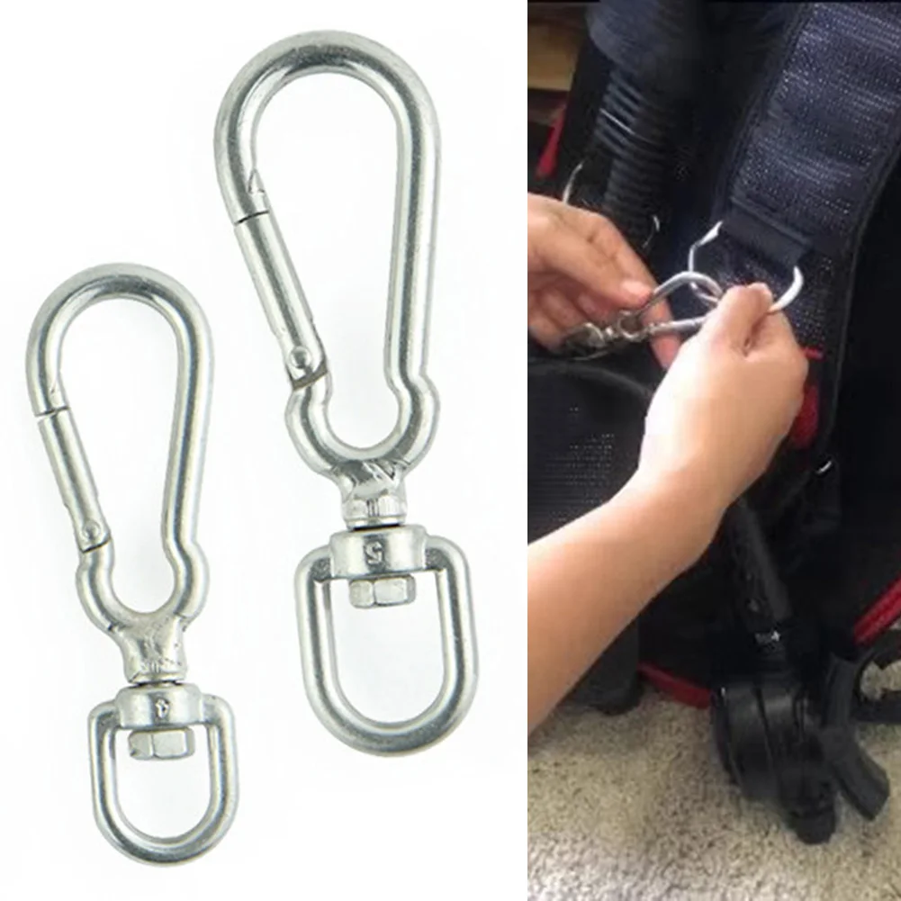 1pc Stainless Steel Swivel Eye Bolt Snap Spring Hook 360 Degrees Rotation Single End Swivel Eye Bolt Snap Hook For Scuba Diving