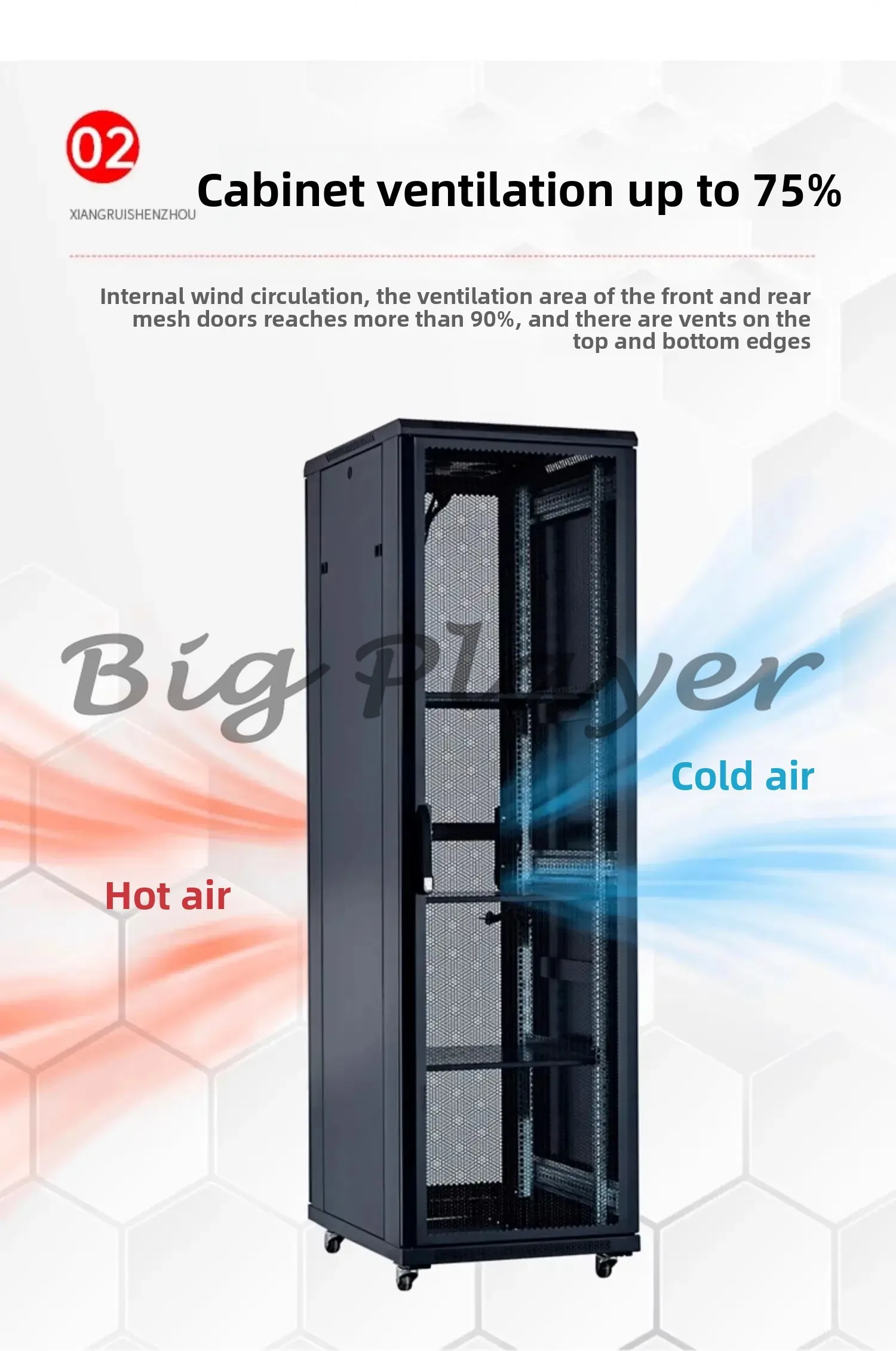 Vertical Network Cabinet, Floor Standing Server Chassis Cabinet, Exchange Weak Current Equipment Cabinet