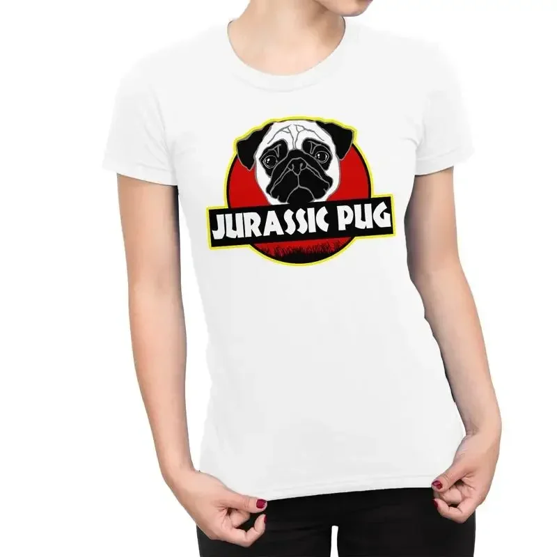 1T T Shirt Womens Jurassic Pug