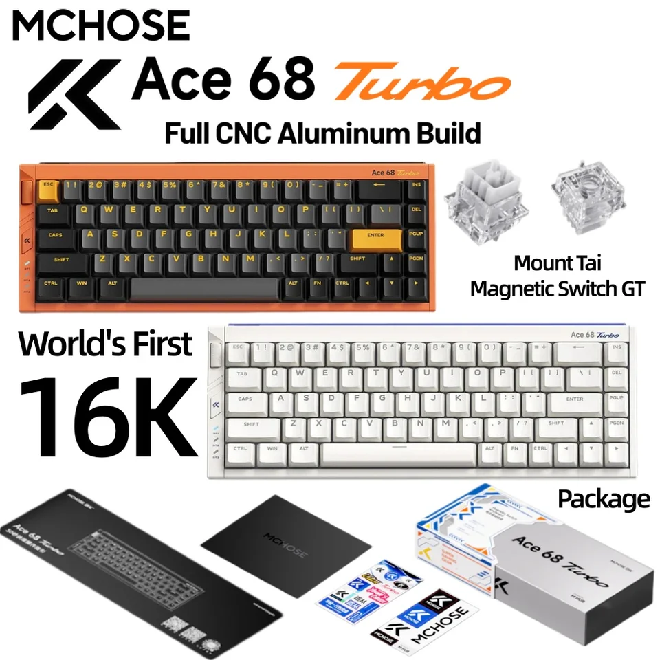 MCHOSE Ace 68Turbo GT Full-aluminum Esports Hall Effect Keyboard