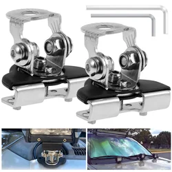 2Pcs LED Work Light Mounting Bracket Universal Adjustable Hood Light Bar Mount Clamp Foglight lamp Holder for Car Truck SUV