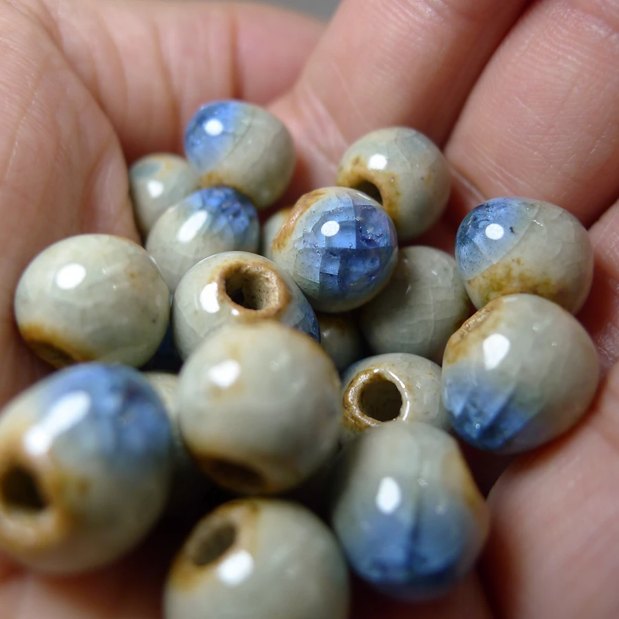 10# 40pcs Sphere Ceramic Beads  Promotion China Porcelain Bead For Jewelry Making 10mm  Beads #A310B