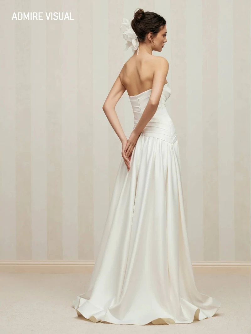Wedding Dress A-Line Sweetheart Neckline Bride Gown Sleevesless Custom Made Vestidos De Novias