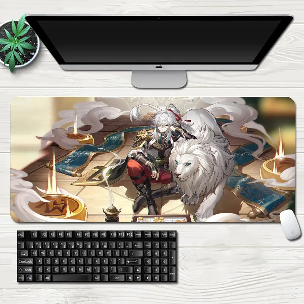 

Mouse Pad hentai Large cabinete pc gamer thickened rubber mouse 900x400 XXL Honkai jing yuan escritorio anime pad