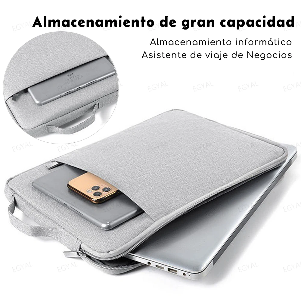 Imagen 7: Funda para ordenador portátil de 13 pulgadas, 14 pulgadas, 15,6 pulgadas y 17 pulgadas para lenovo, Macbook, XiaoMi, HuaWei, ASUS, Acer, HP, superficie, bolsa para portátil, bolsas de mano