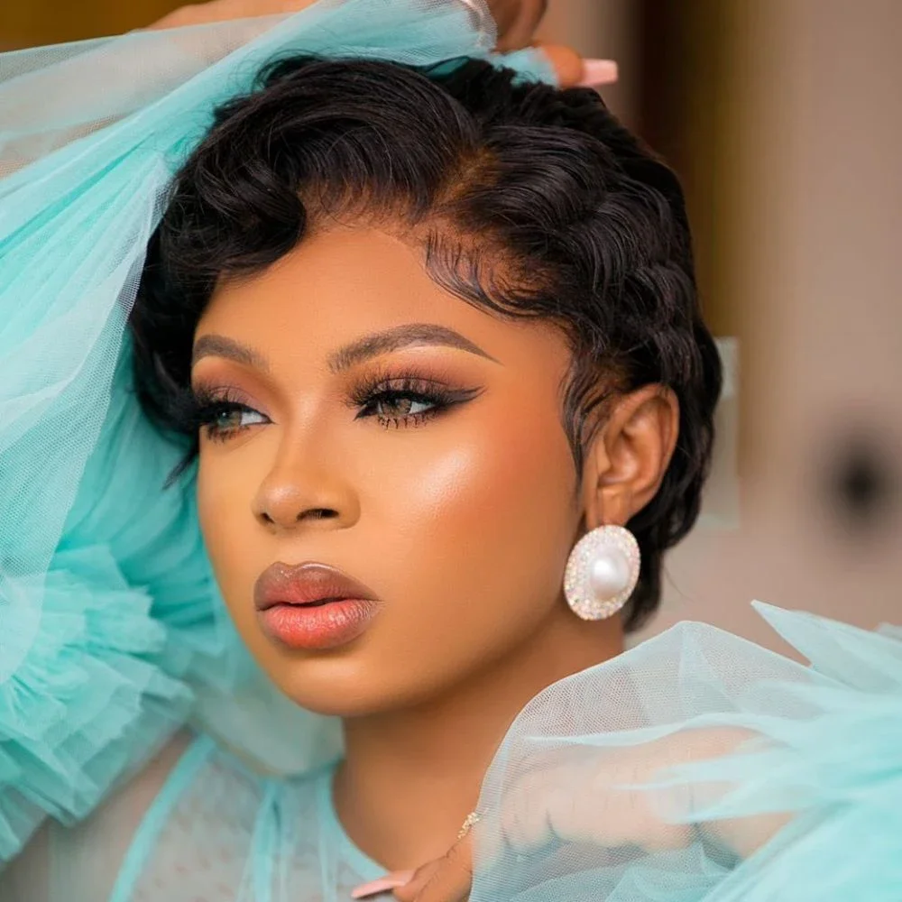 

13x4 Lace Front Wig Human Hair Pixie Curly Short Bob Wig for Black Women Brazilian Hair Pre-Plucked Hairline