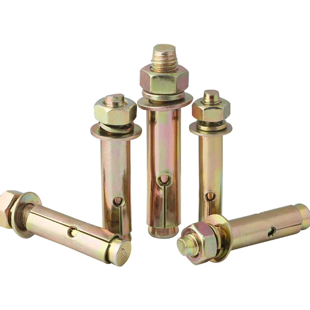 M6 M8 M10 M12 M14 M16 M18 M20 baut ekspansi tugas berat jangkar kuning seng berlapis baut tetap lengan jangkar untuk beton