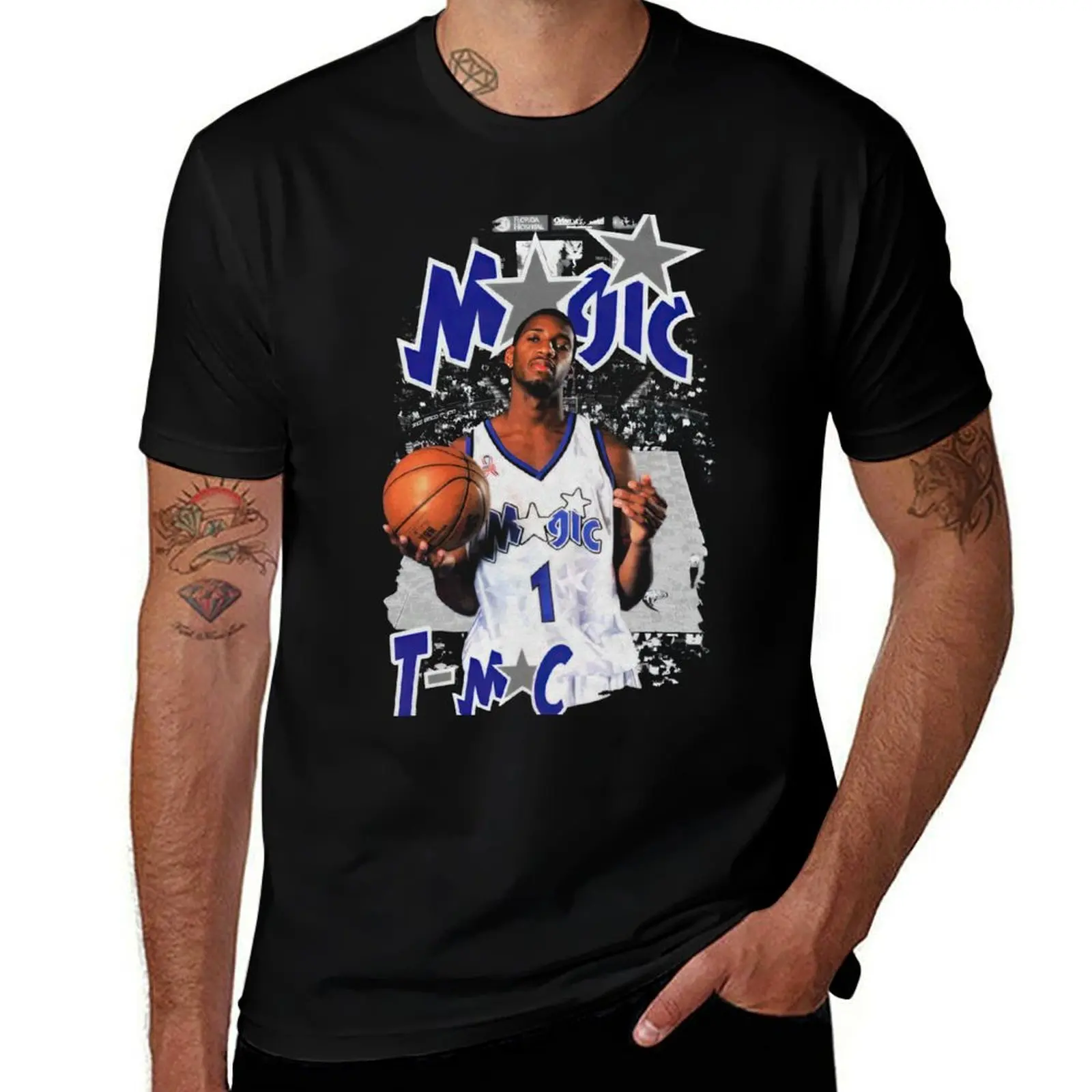 Vintage Tracy McGrady Bootleg T-Shirt Work Utility Short Sleeve Shirt