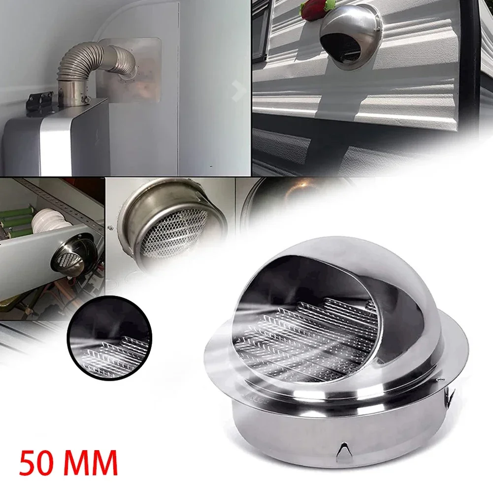 

Stainless Steel Ventilation Exhaust Grille Round Brushed Bull Nosed External Extractor Wall Vent Outlet Vent Grille Cooling Vent