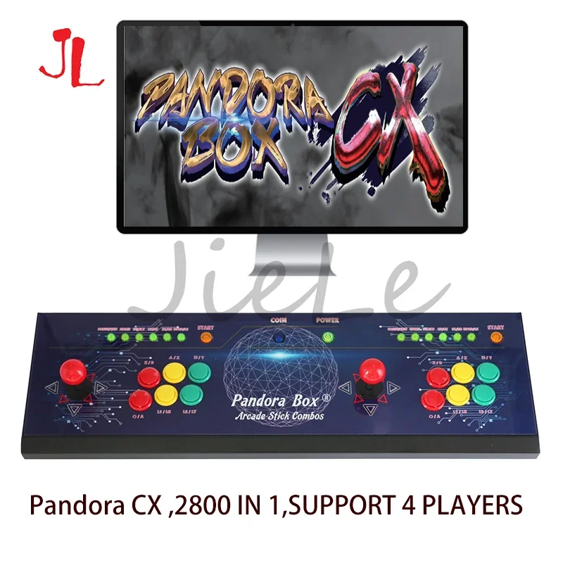 

Built in Pandora box CX 2800 in 1 console arcade machine controller have 3P 4P game can save game plug and play 3d game