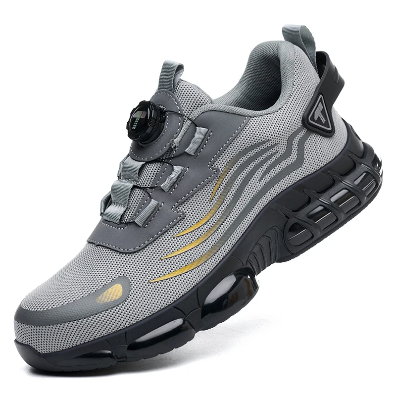 Botones Giratorios Herren-Sicherheitsschuhe, Arbeitsschuhe, Antikoagulanz-Sicherheitsstiefel, Taktische Stiefel
