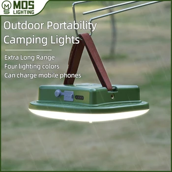 MOSLIGHTING 캠핑 램프 80W 7500K 손전등 충전 가능 LED등 옥외 도보 비상등 4가지 조명 모드 옥외 충전 캠핑 램프 다기능 고출력 강광 초장항속 캠핑 장비 옥외 정글 탐험 낚시 손전등 무극조광 자동차 수리 강광 조명 정전 가정용 조명