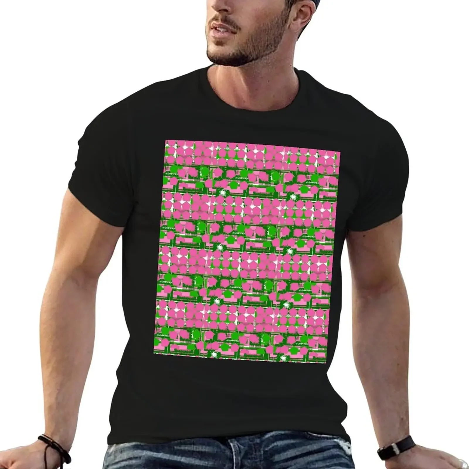 Pink & Green Fashions & Products A-Line Dress T-Shirt sports fans shirts graphic tee anime figures sublime oversized t shirt men