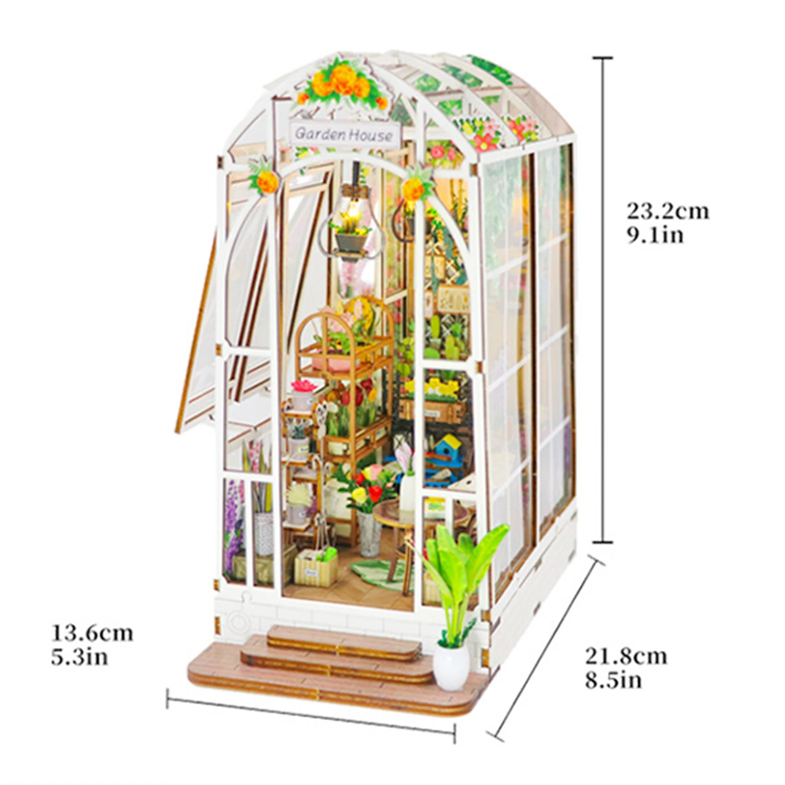 Kit di materiali per angoli per libri da giardino fai-da-te per adulti Robuste miniature assemblate affascinanti per la stanza di casa