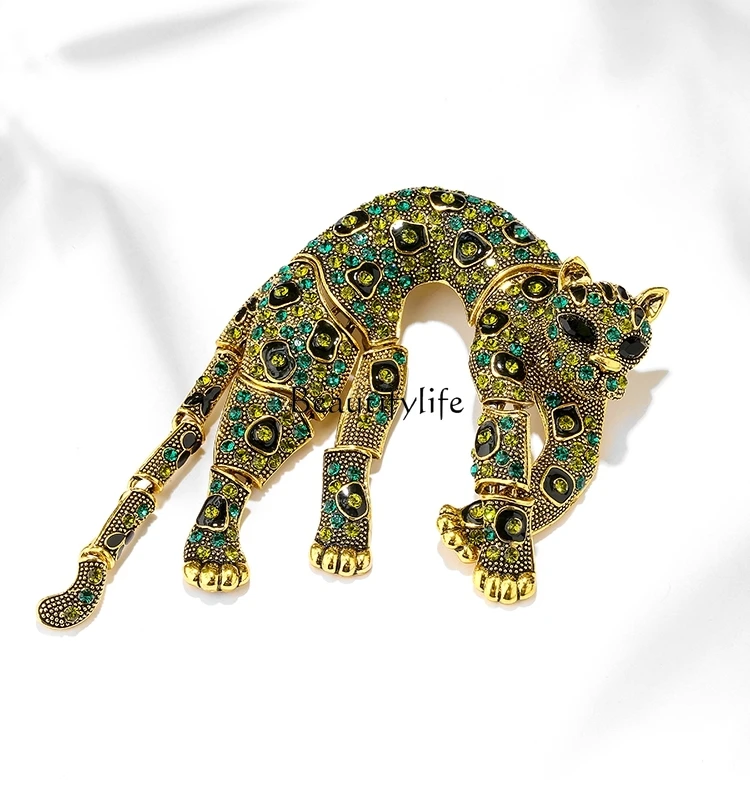 Leopard Brooch Female Graceful Personality Coat Cardigan Corsage Exquisite Luxurious Pin