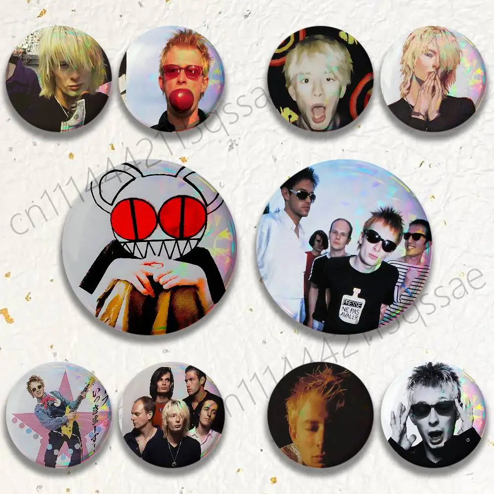 Cool R-Radiohead 25mm 75mm 44mm 58mm 32m Coin Badges Personalized Handmade Round Brooches Pins Accessory