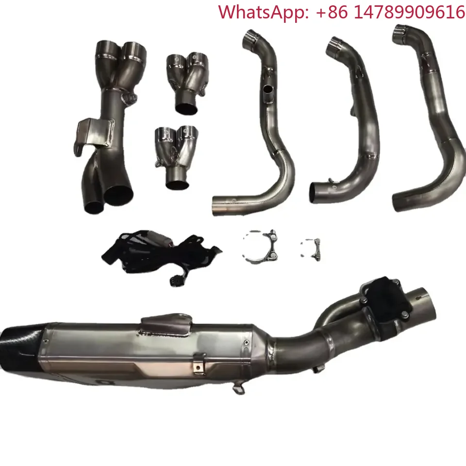 Motorcycle Titanium Valve Exhaust Pipe System Muffler Parts for 1000cc Naked Bike, Aftermarket Racing Escape System Parts