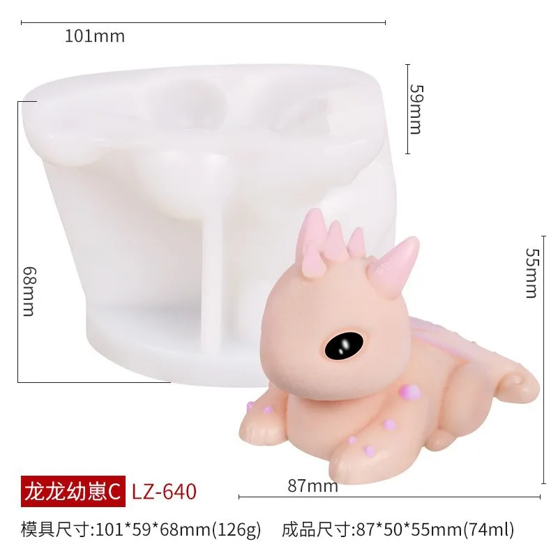 

Dragon Fragrance Candle Silicone Mold DIY Pet Fragrance Stone Silicone Grinding Tool Candle Gypsum Handmade Silicone Mold Living