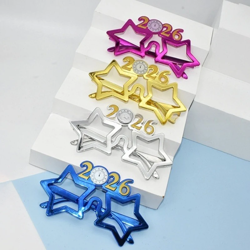 2026 عدد النظارات سنة جديدة سعيدة نظارات الماس بريق النظارات الشمسية تأثيري الدعامة عيد الميلاد الطرف الديكور نظارات مضحكة #3